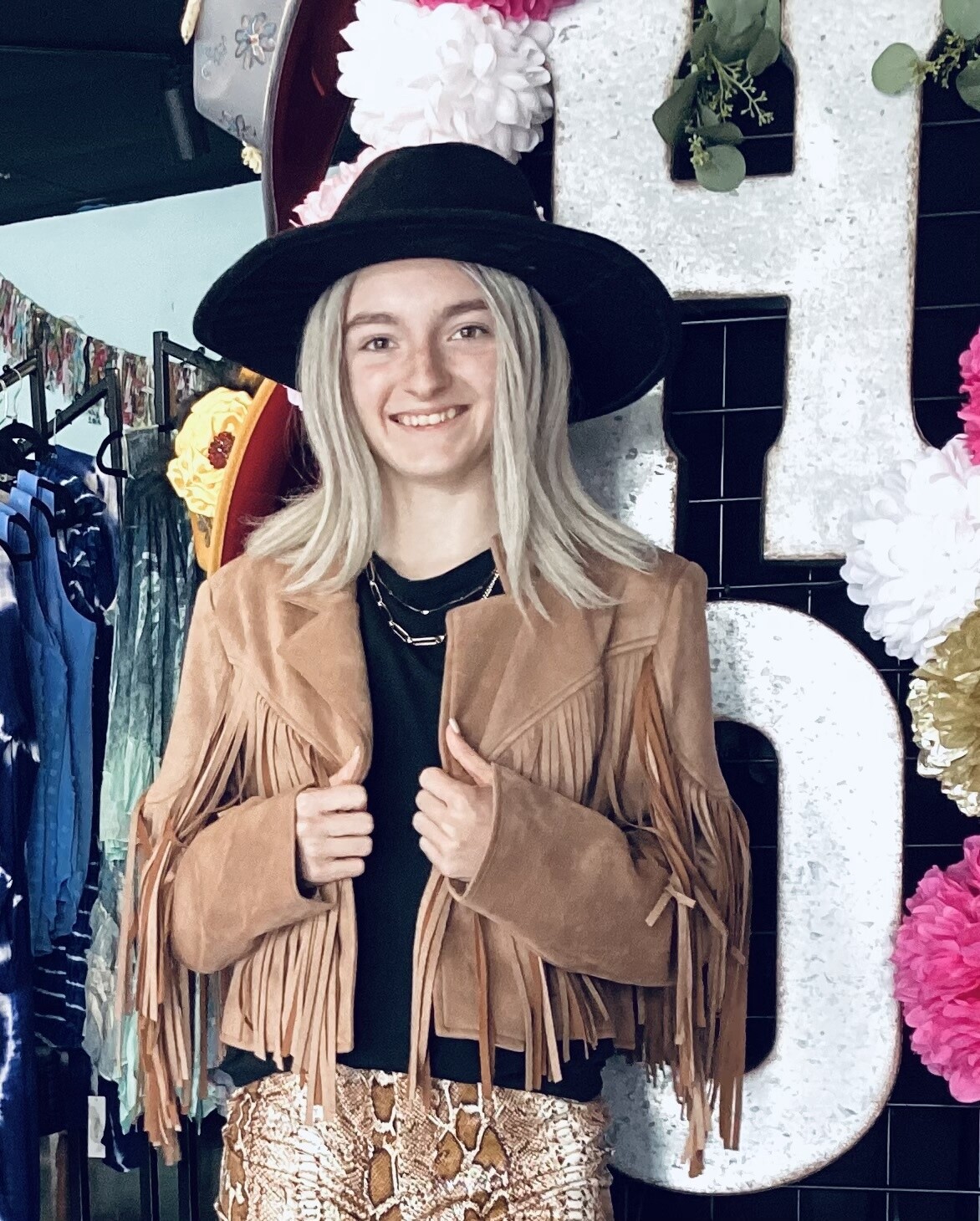 Suede fringe jacket