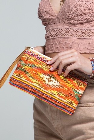 Sonnet Handmand Ethnic Pattern Clutch
