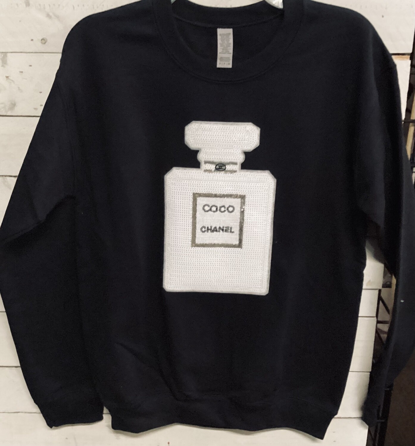 Channel Black Sweatshirt With Channel Bottle