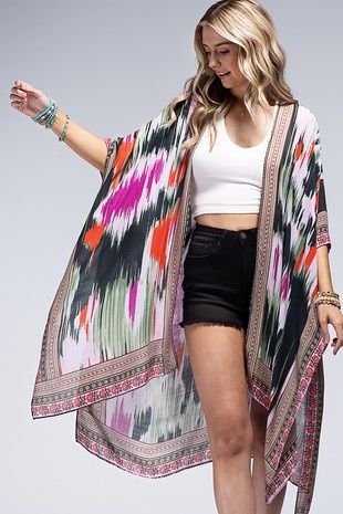 Ethnic Printg Kimono (125u9060)