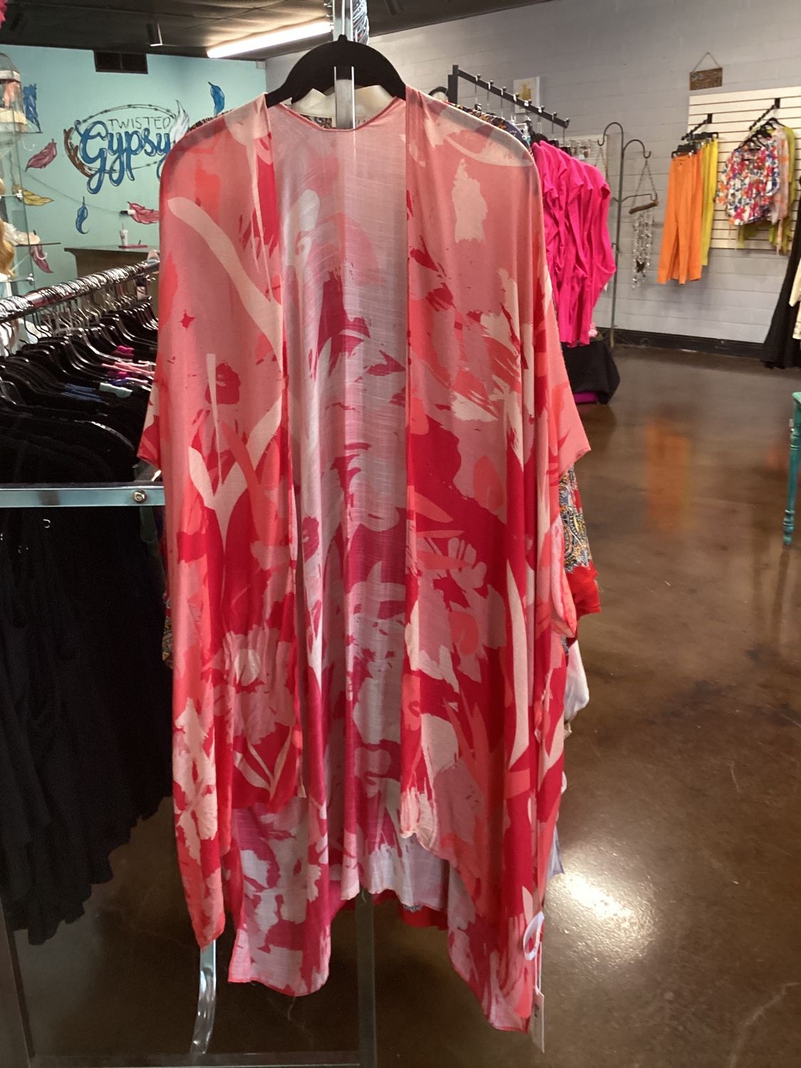 Sharon Flower Print Kimono