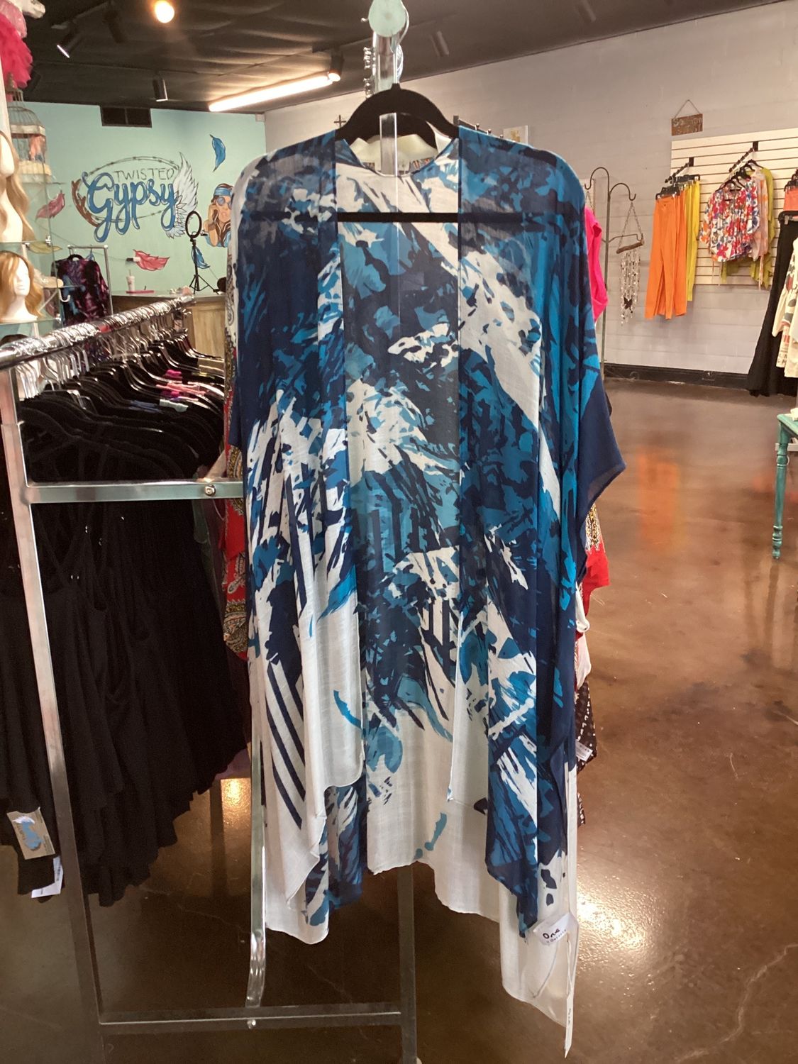 Blue Tie Dye Kimono