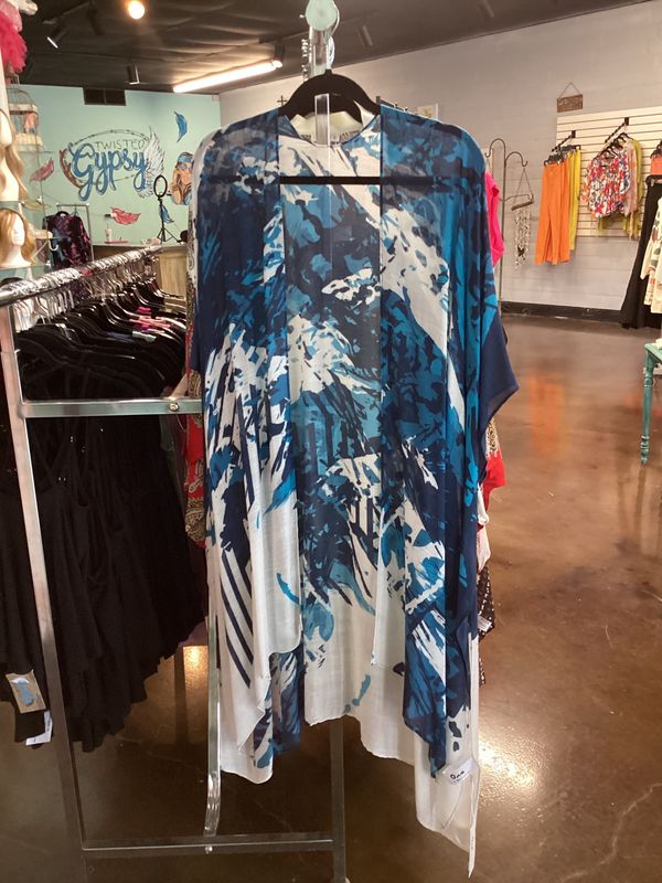 Blue Tie Dye Kimono