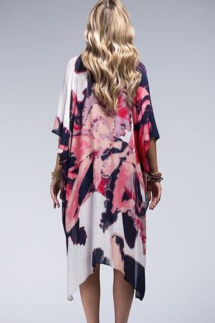 Blue Light Pink Blush Kimono