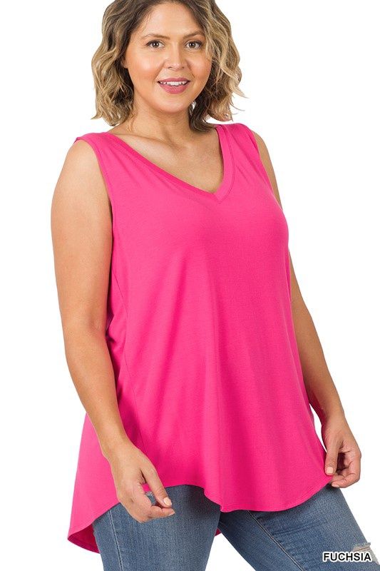 Fushia Rose Tank Top Flow