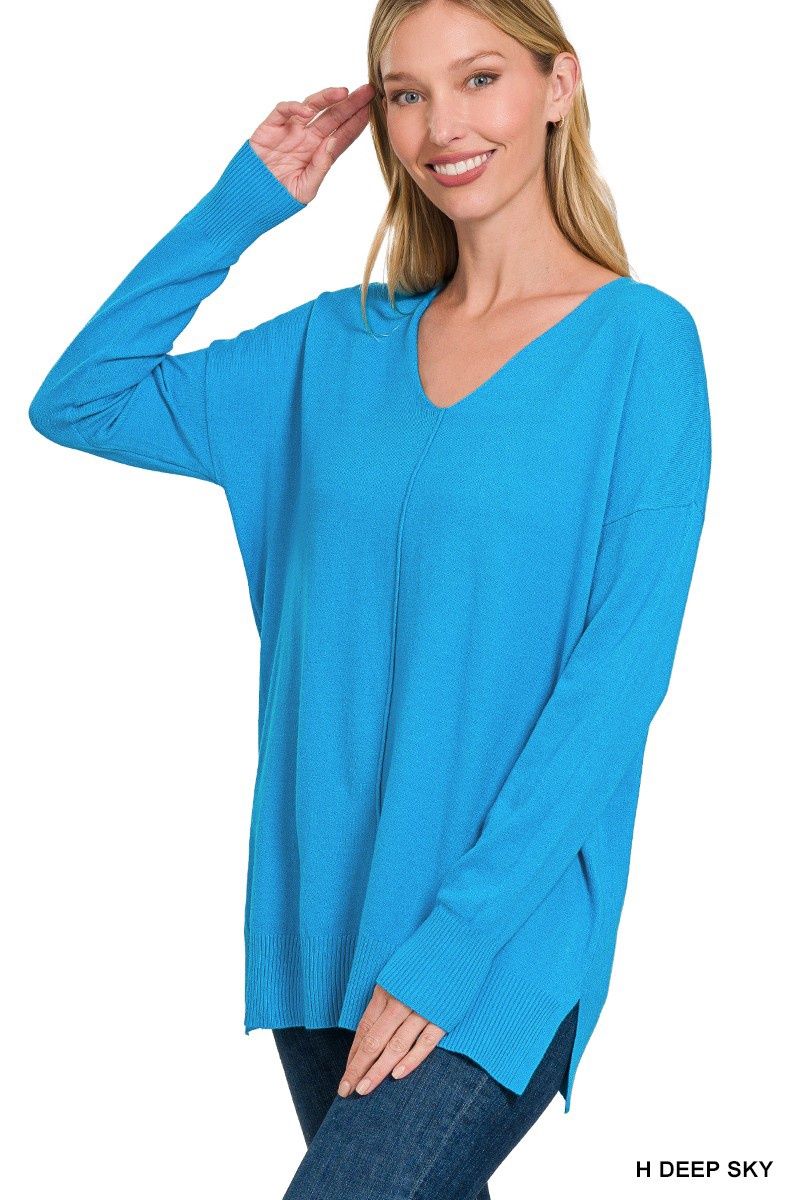 Viscise Front Seam Sweater