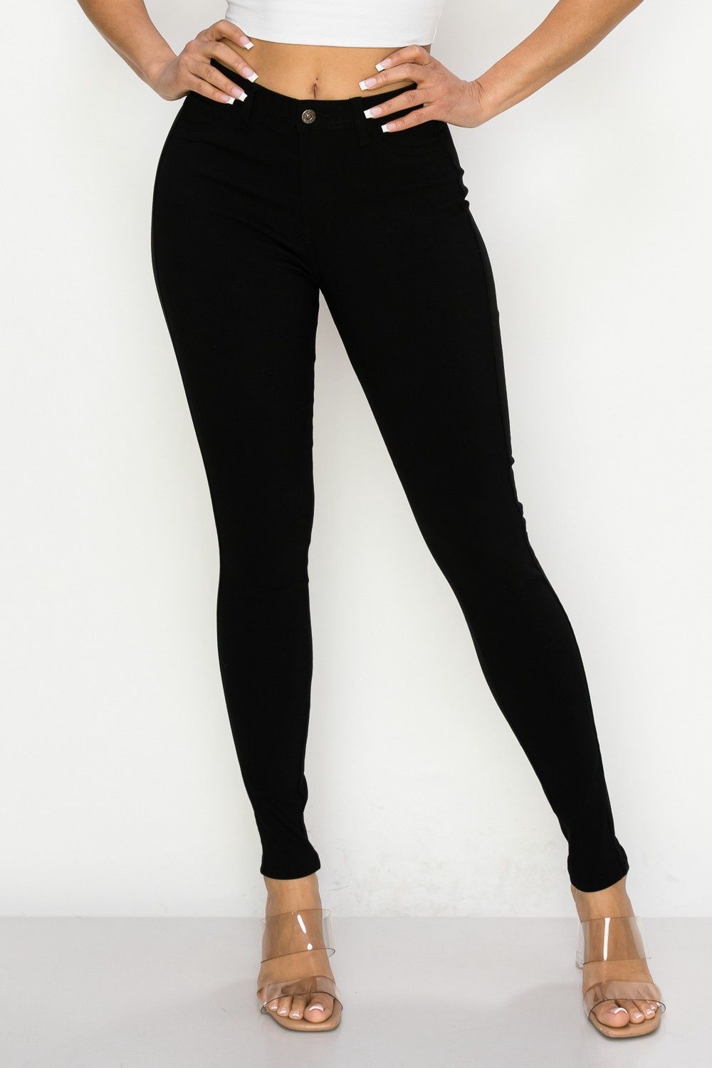 High Waisted Colored Super Stretch Skinny Jeans