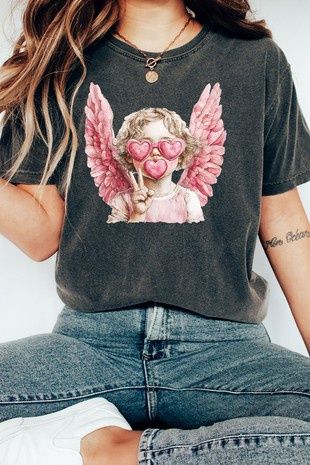 Cupid Baby Blowing Bubble Comfort Tee
