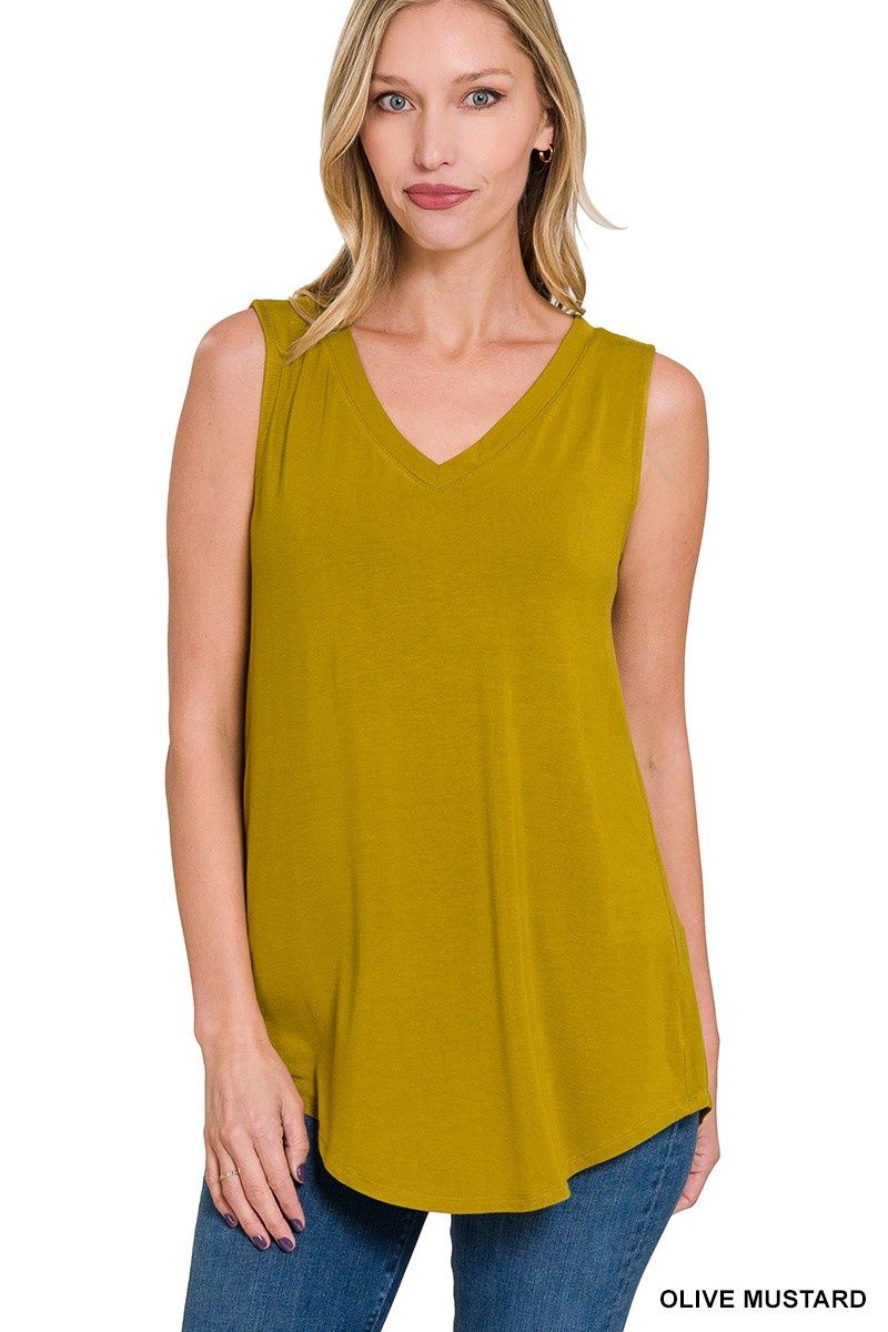 Lux Sleeveless Hi-Low Top