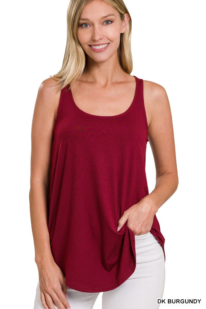 Burgandy Flow Top Tank