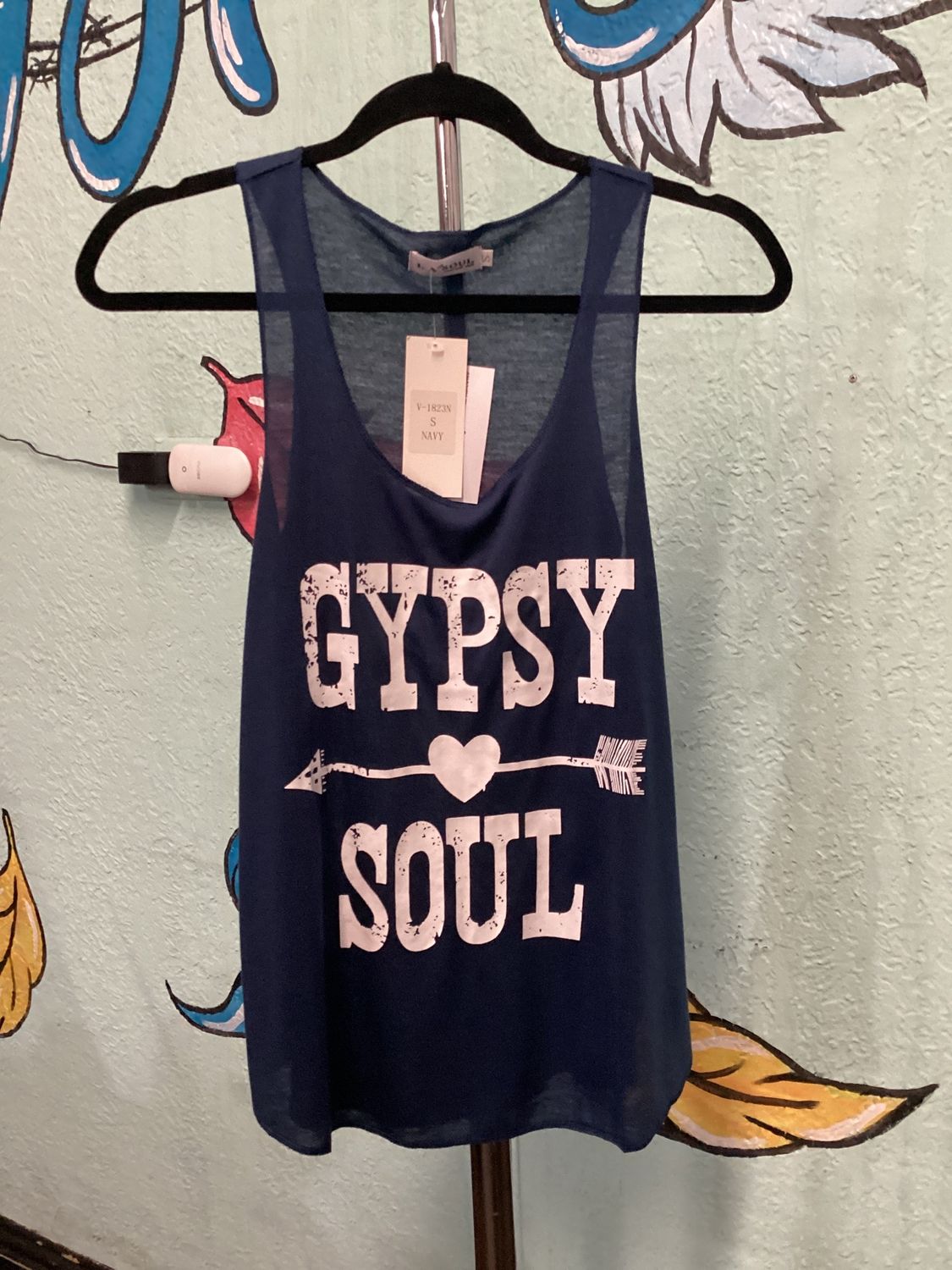 Gypsy Soul Print TankTop Navy