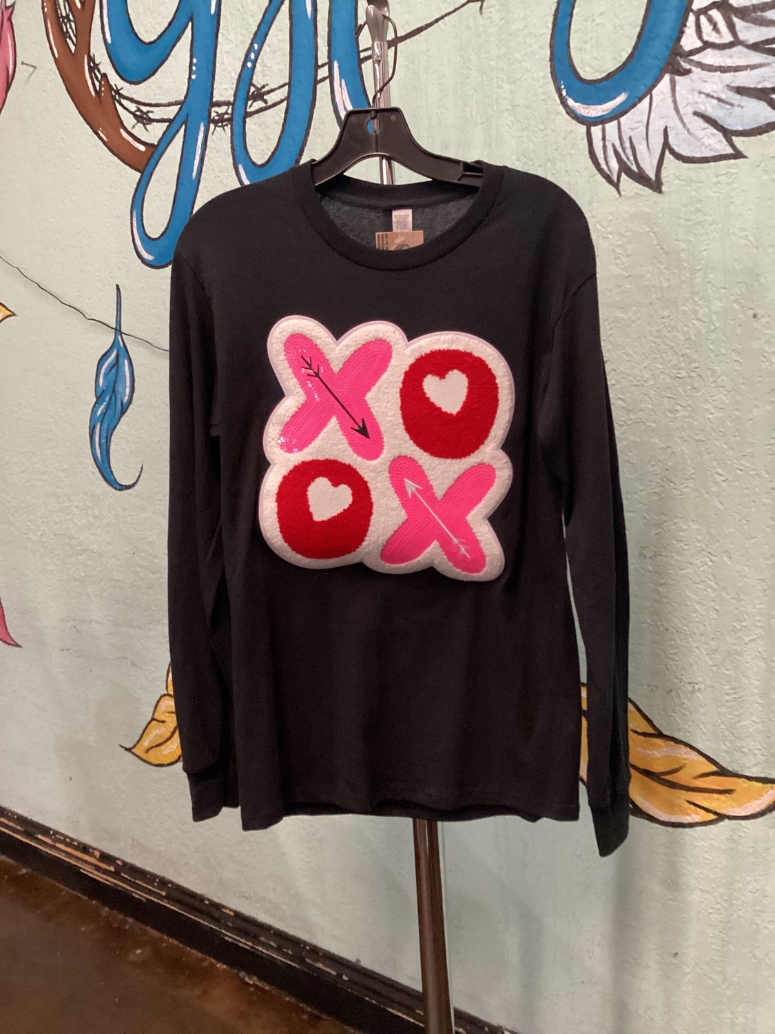 Black X &amp; O Long Sleeve Shirt