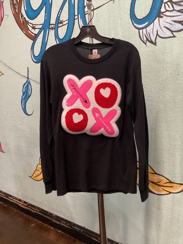 Black X &amp; O Long Sleeve Shirt