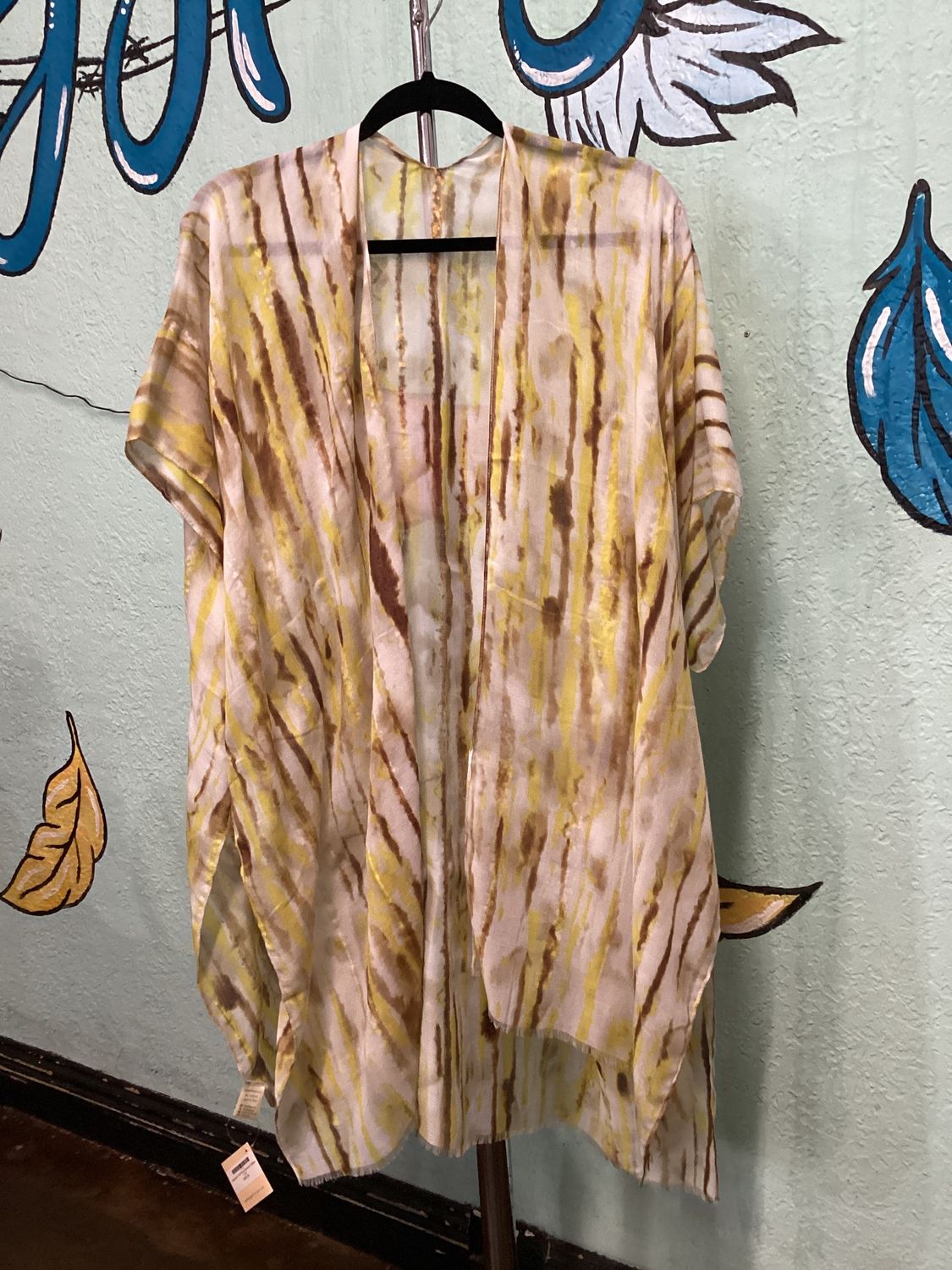 Abstract Foil Print Kimono