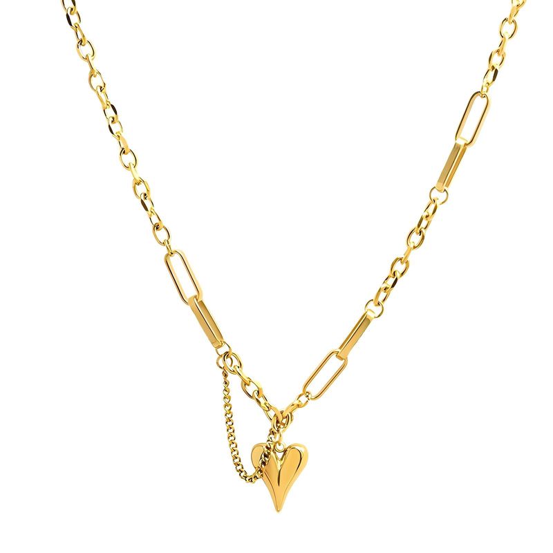 18K gold plated Stainless steel &quot;Heart&quot; necklace