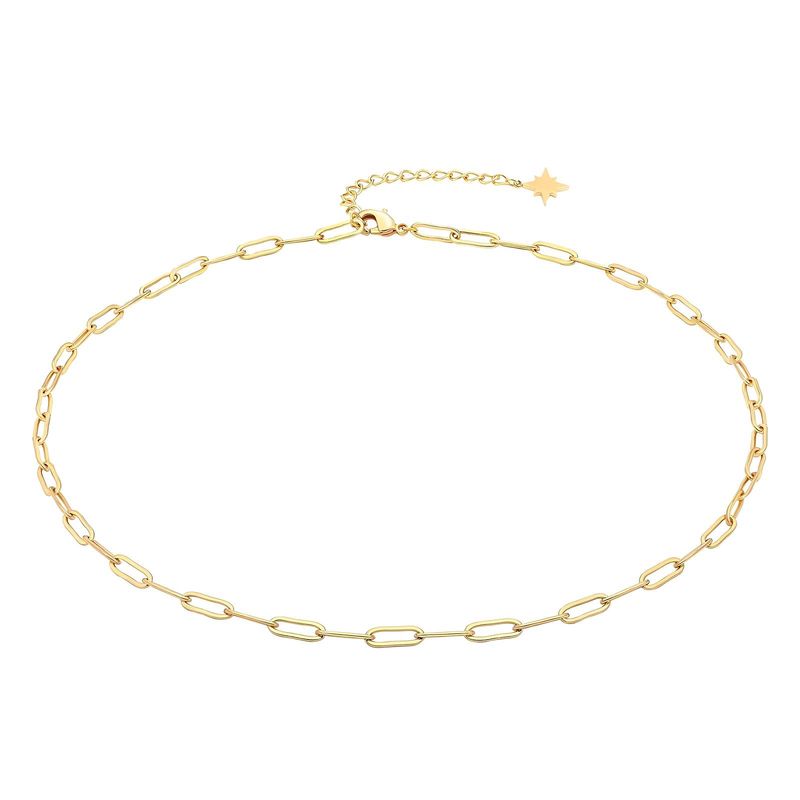 18K gold plated Stainless steel necklace Chainlink