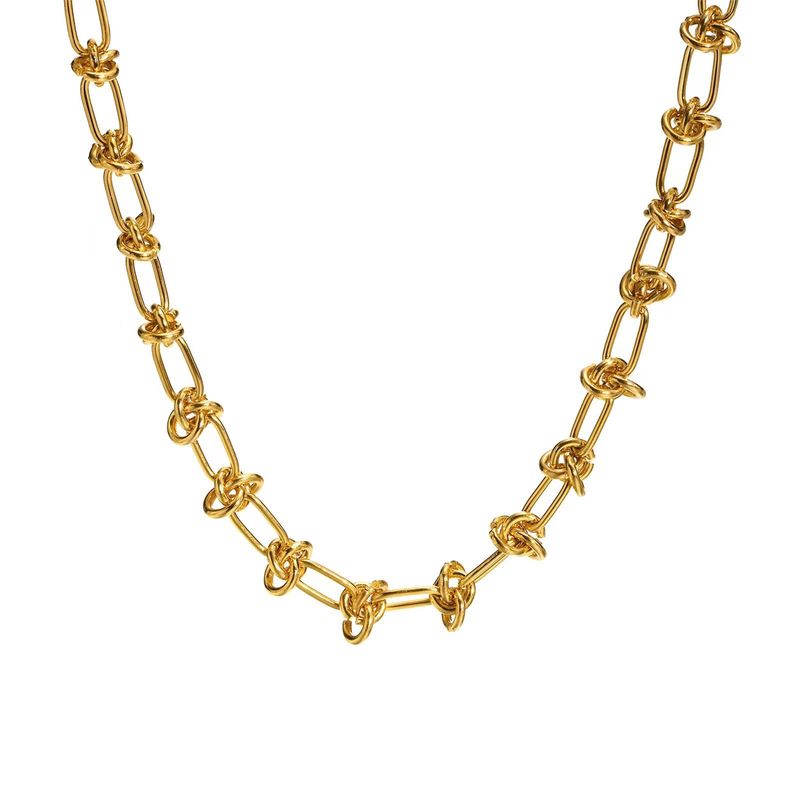 18K gold plated Stainless steel necklace, Chunky