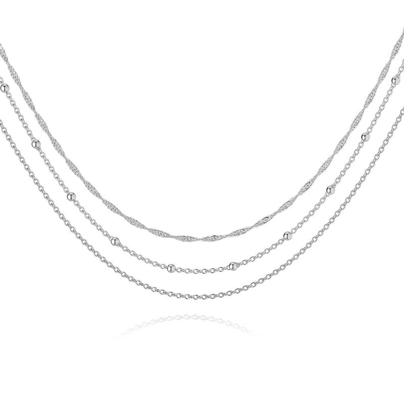 Stainless steel necklace, 3 piece Set