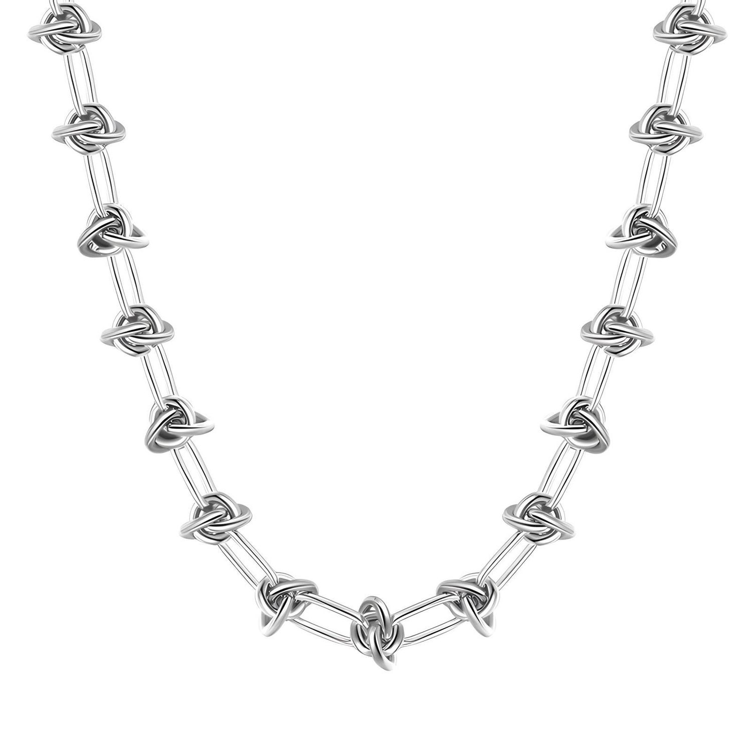 Stainless steel necklace, Knots