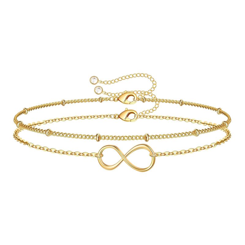 18K gold plated Stainless steel bracelet, Infinity