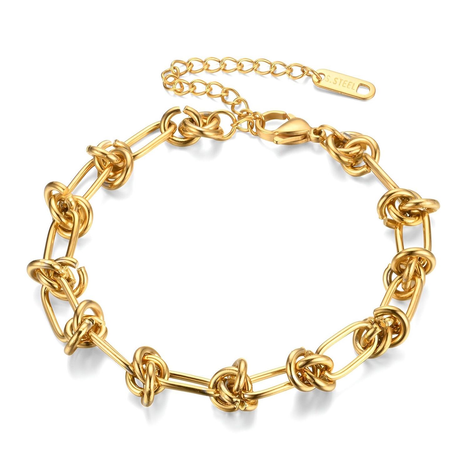 18K gold plated Stainless steel bracelet, Chunky