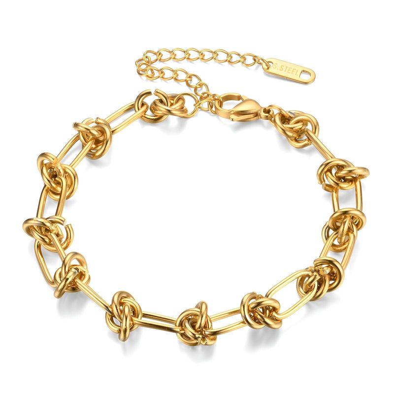 18K gold plated Stainless steel bracelet, Chunky