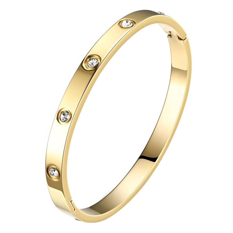 18K gold plated Stainless steel bracelet,  Circle