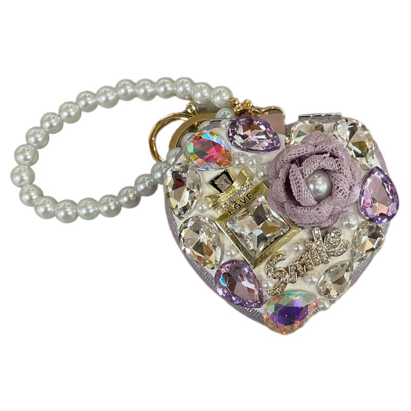 Mirror Wristlets Blinged Heart