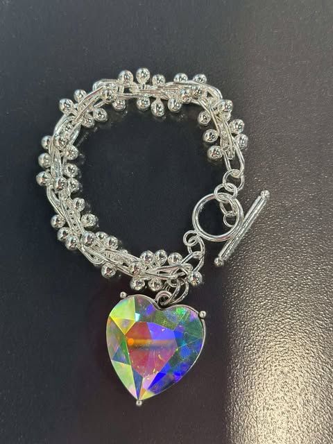 Silver Heart Charm Bracelet