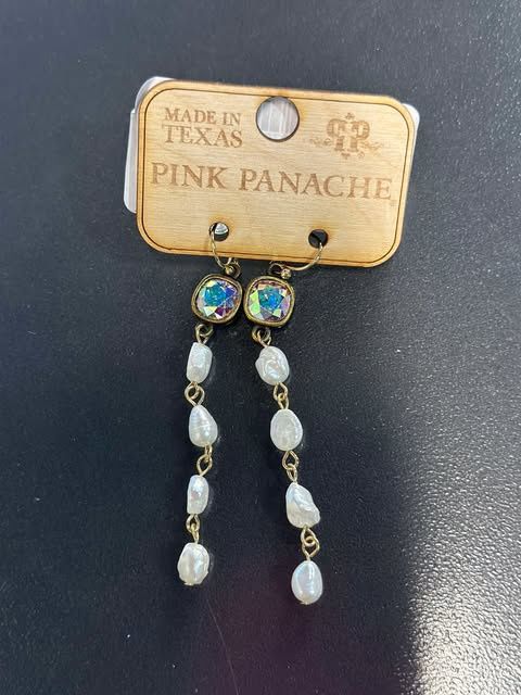 Pink Panache Pearl Crystal Earring