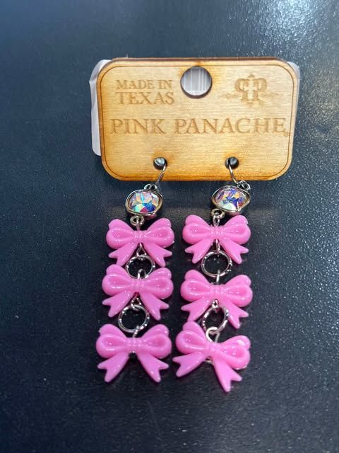 Pink Panache Bow Three Tire Drop