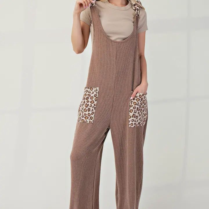 Brown And Animal Print Jumpsuit