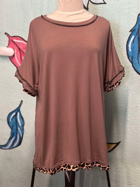 Reversed Stitched Round Neck Layered Top