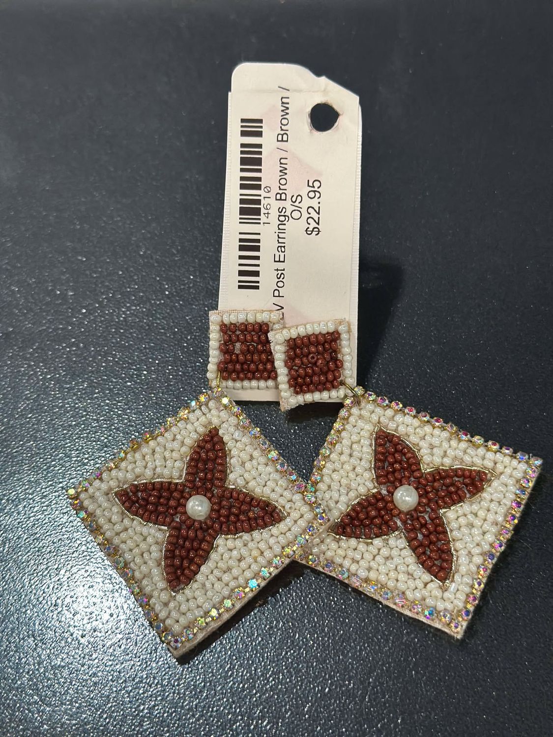 Luxury Seed Bead Post Earrings