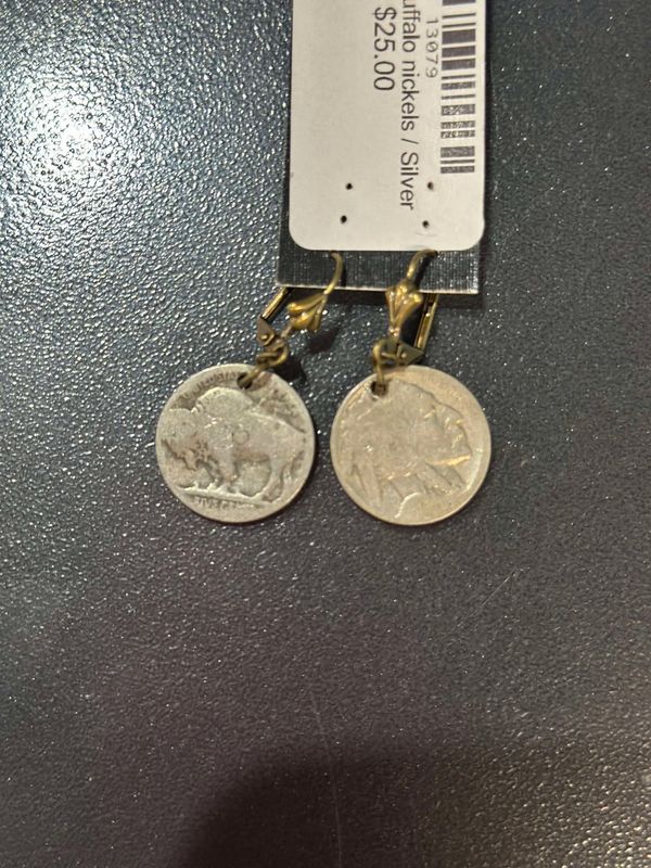 Buffalo Nickel Dangle Earrings