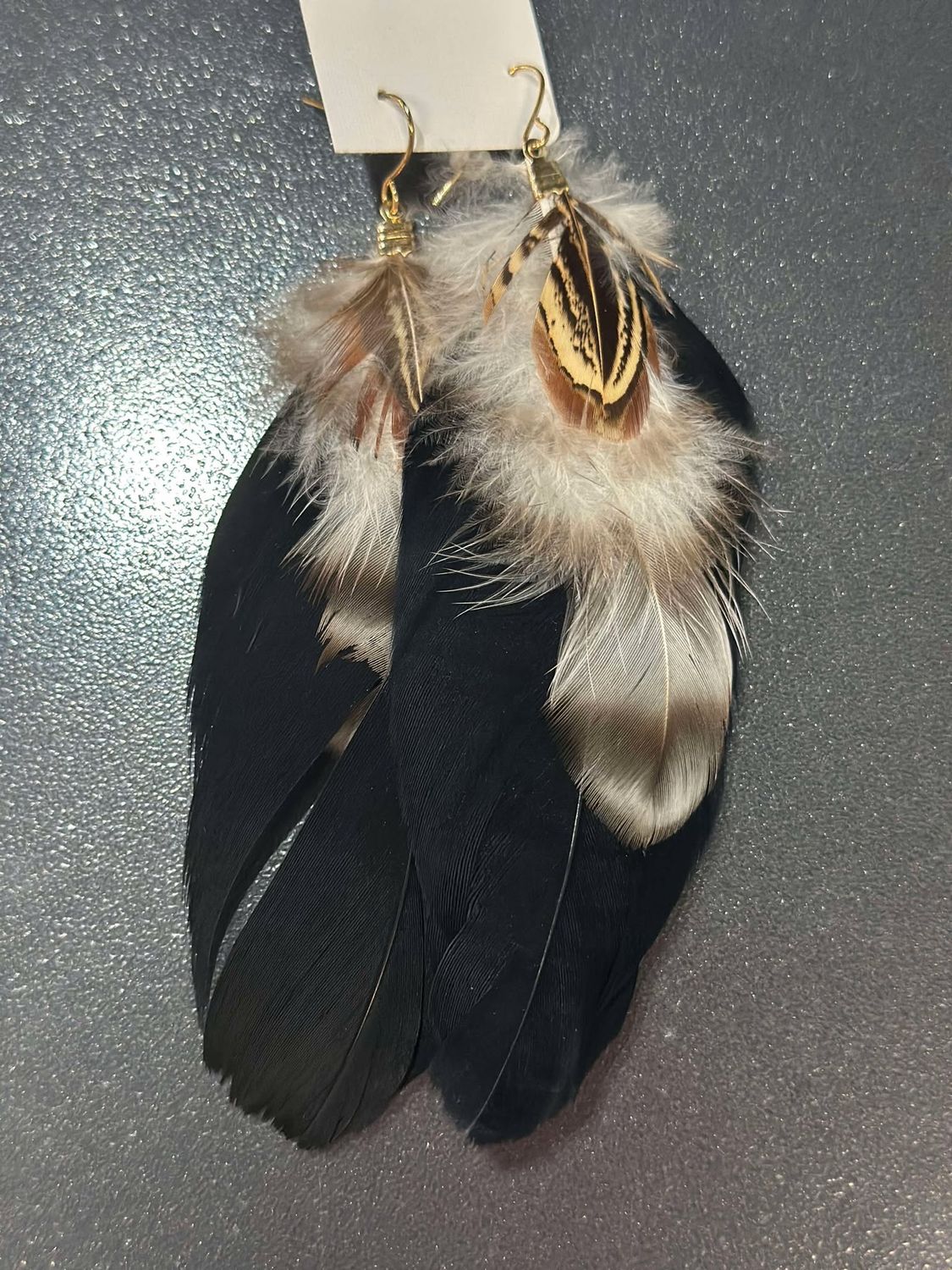 Black Feather Earrings