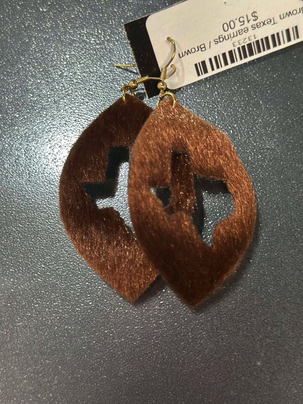 Brown Texas Earrings