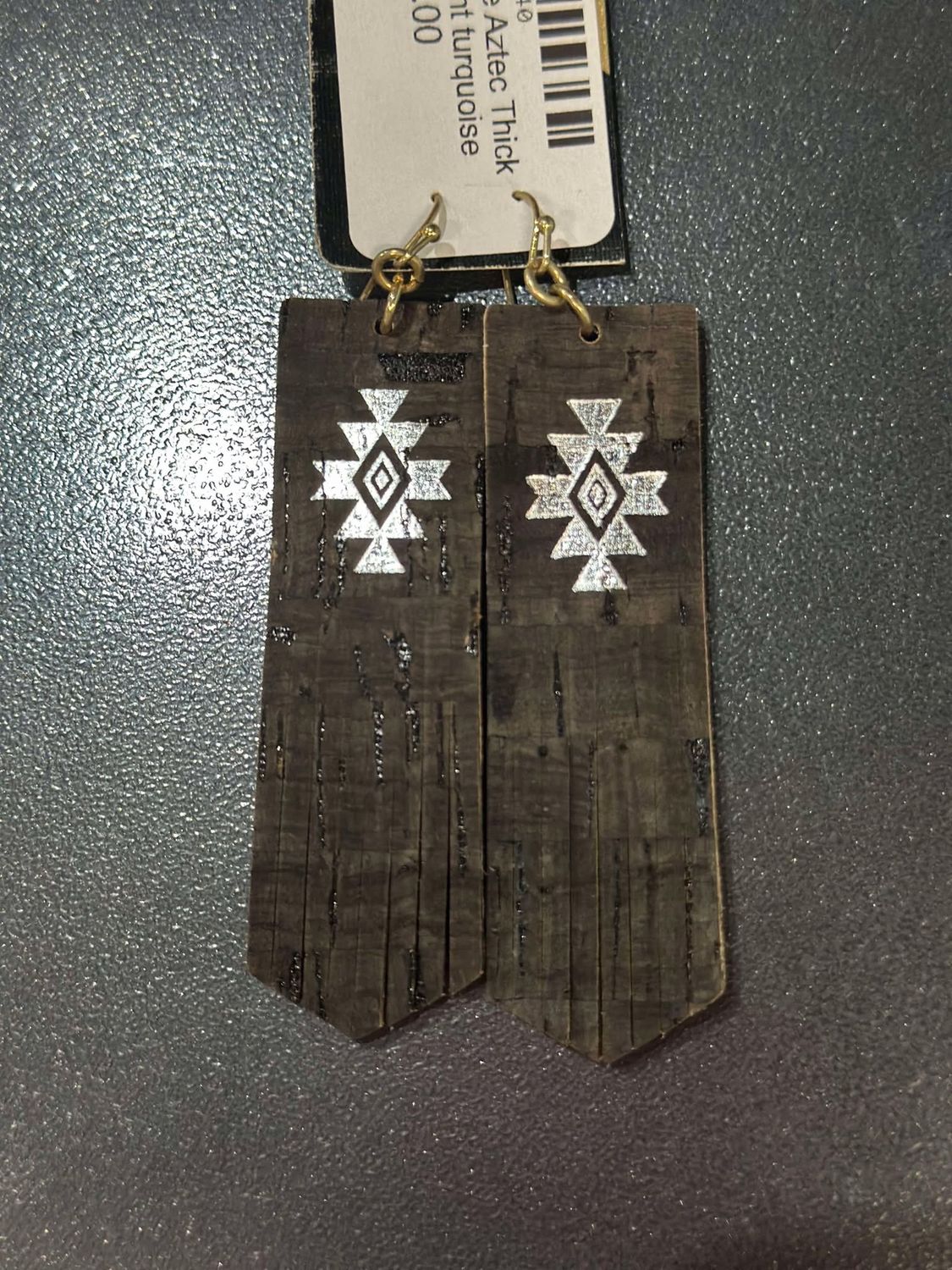 Silver on Brown Aztec