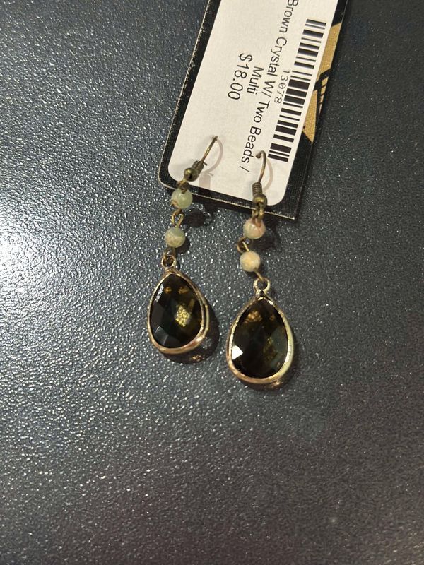 Brown Crystal Teardrop