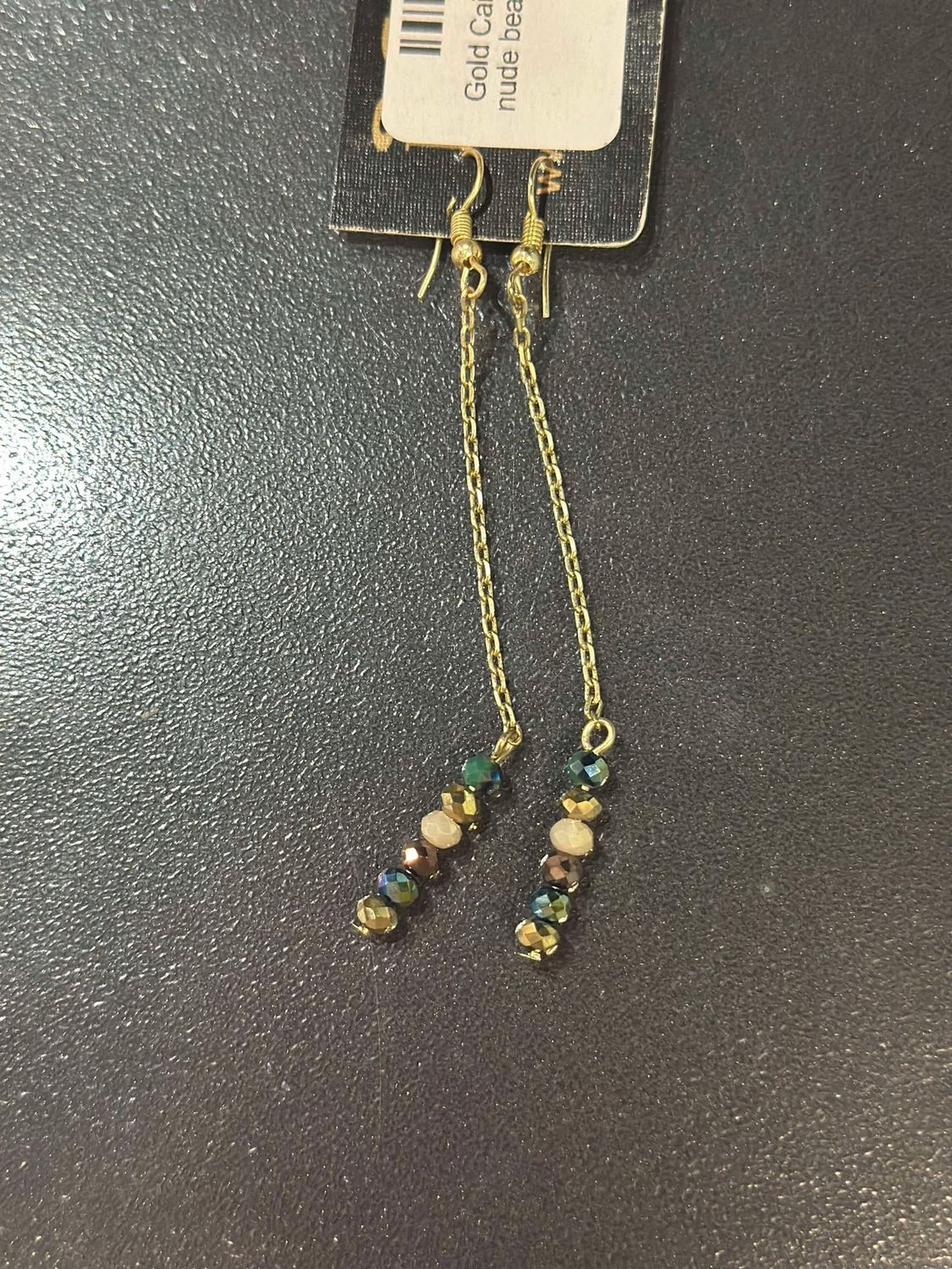 Gold Chain with Blue Hue Beads