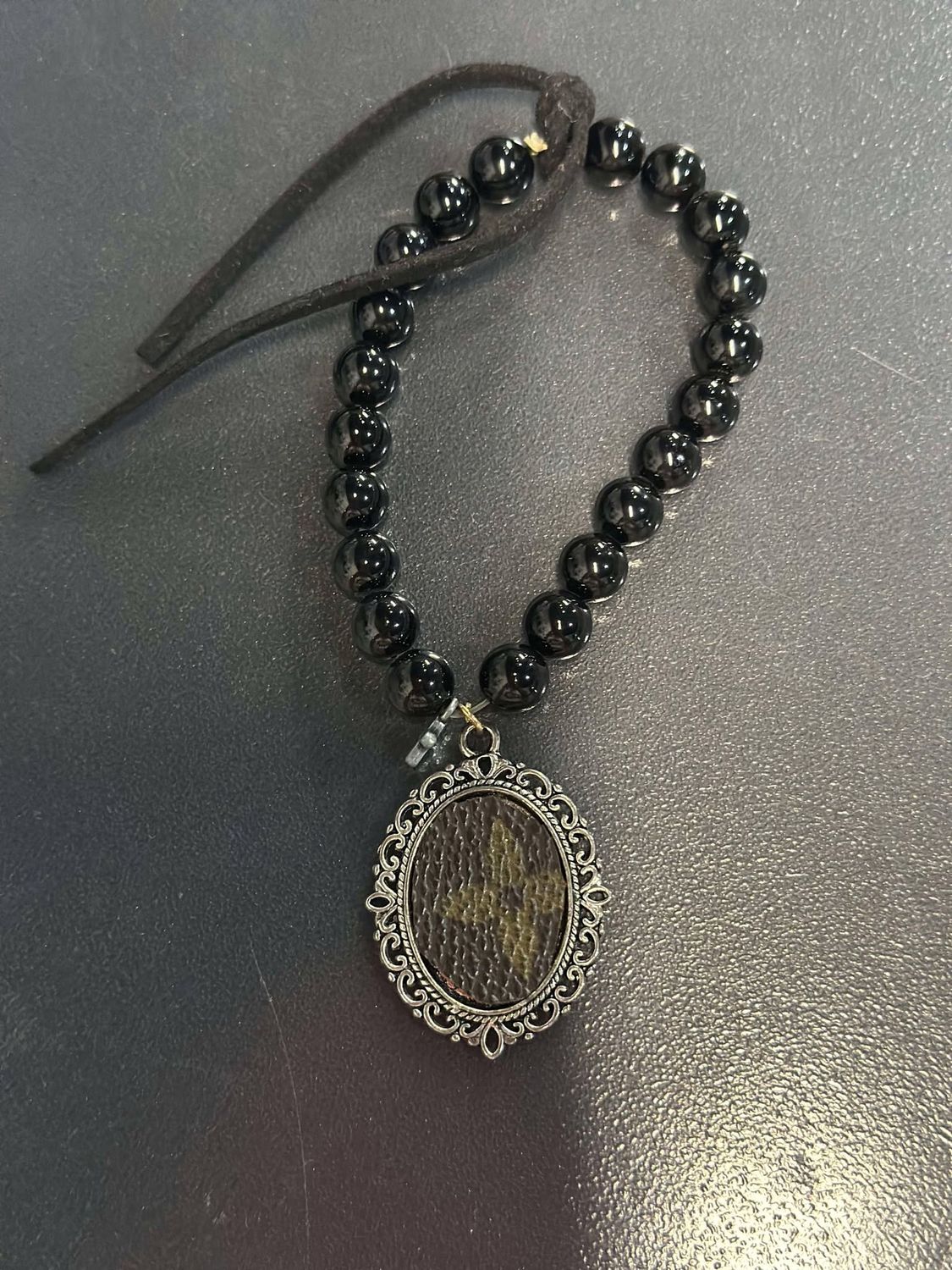 Luxury Brand Black Bead Bracelet