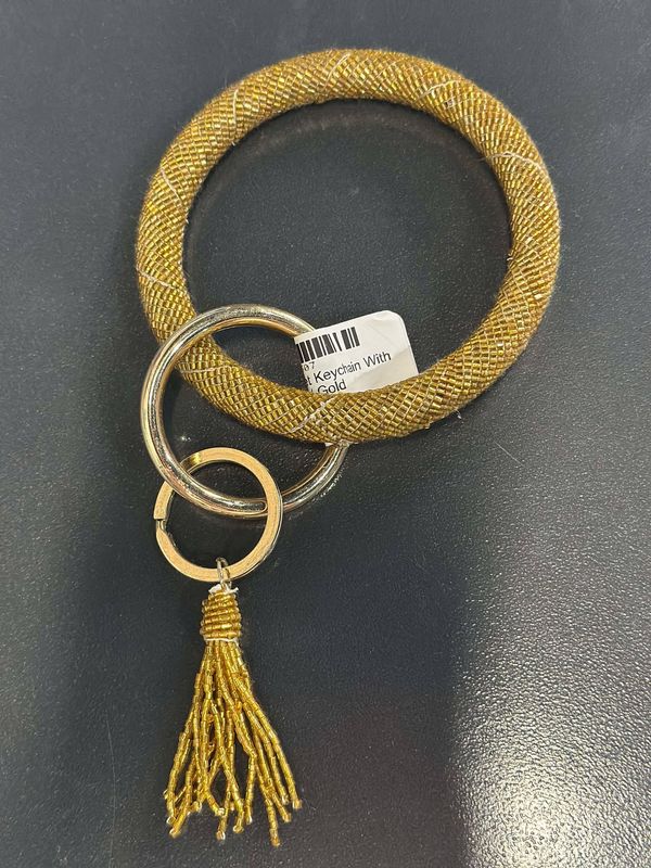 Gold Ring Bracelet Keychain