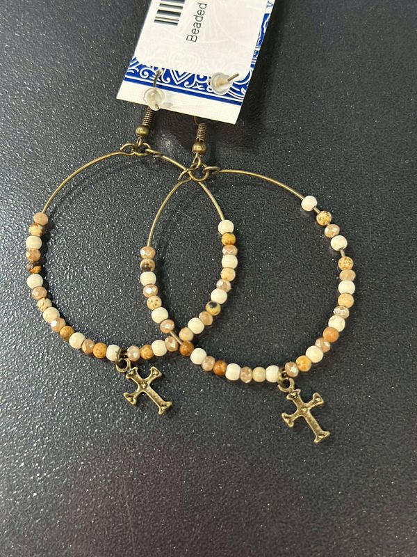 Beaded Hoop Earrings