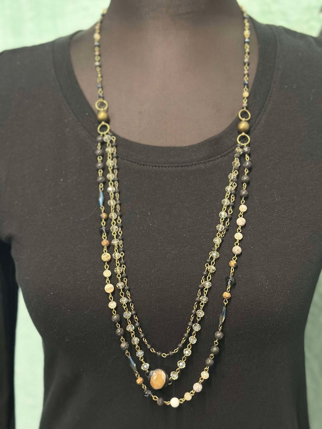 Triple Layer Magnet Necklace