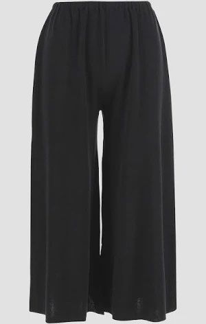 100% Pure Silk Plazo Pant Black With Liner