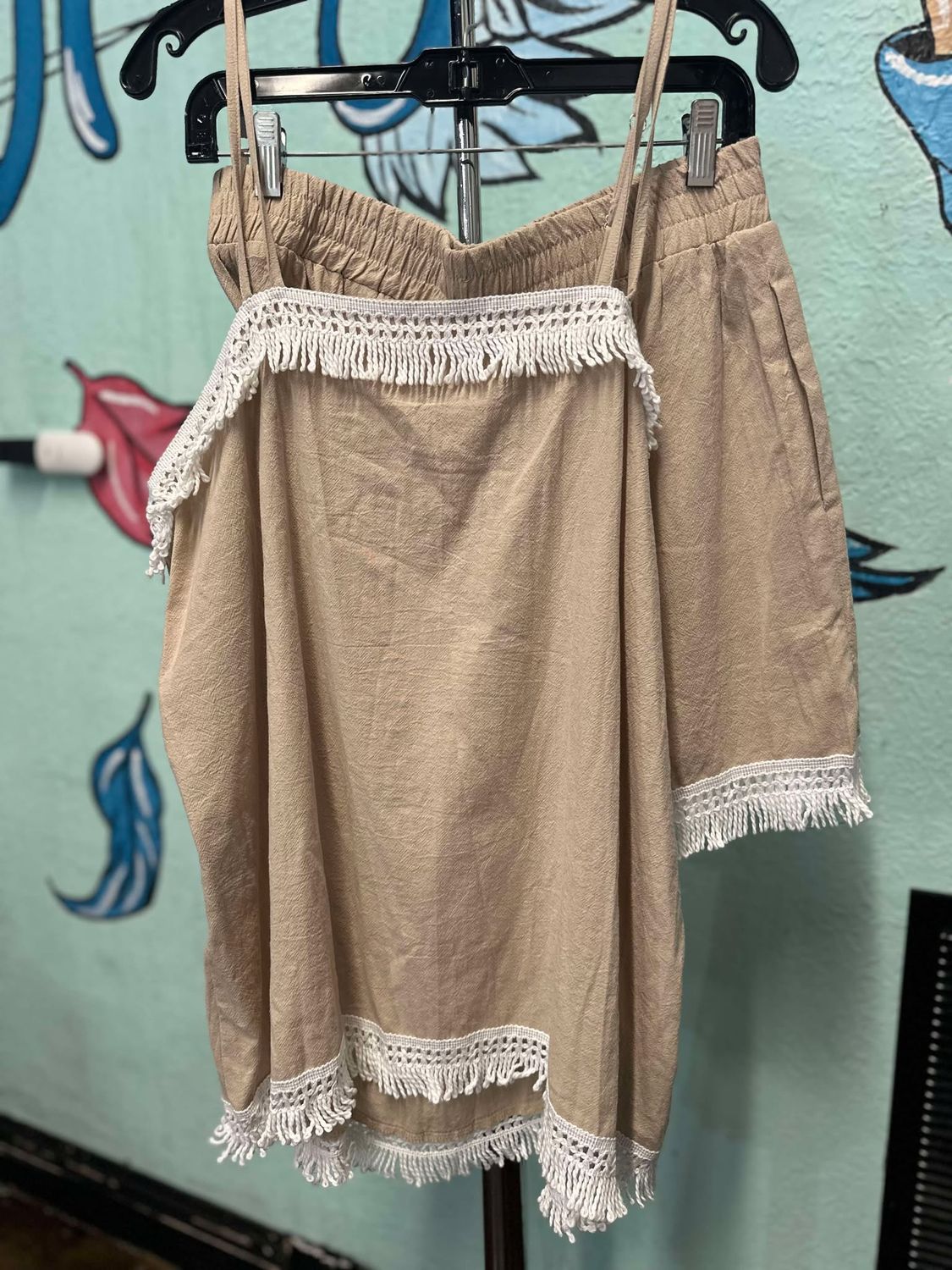 Two Piece short set with fringe