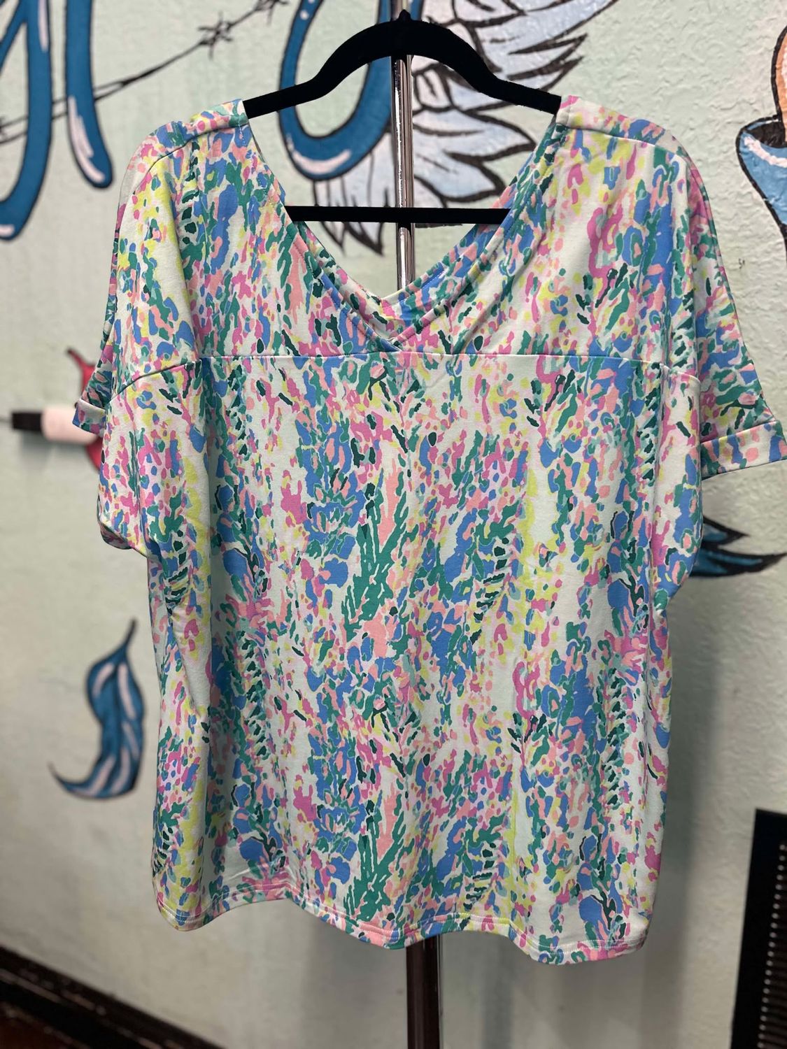 Loose Painted Floral Tee