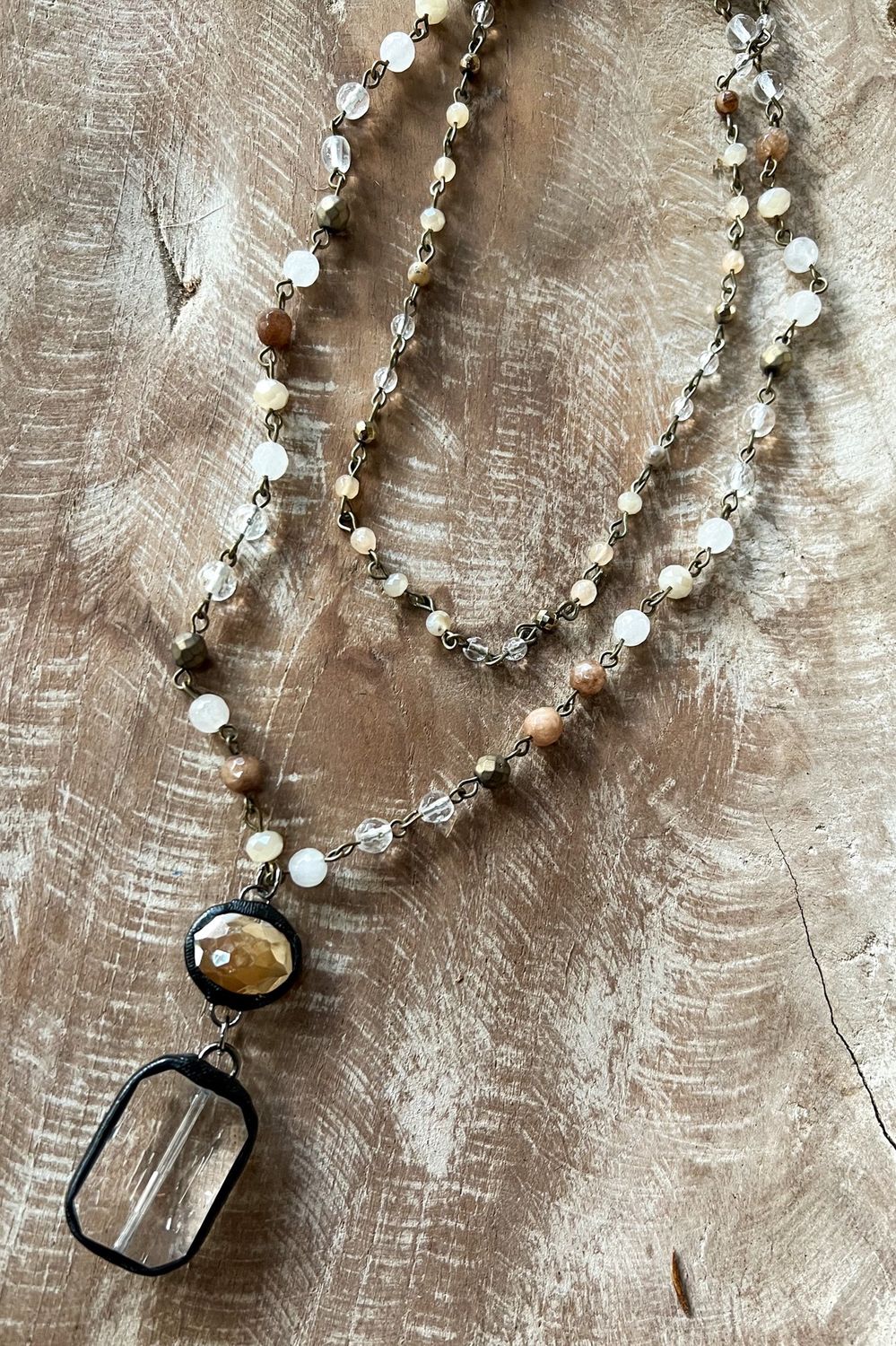 Micah Neclace Bronze Taupe