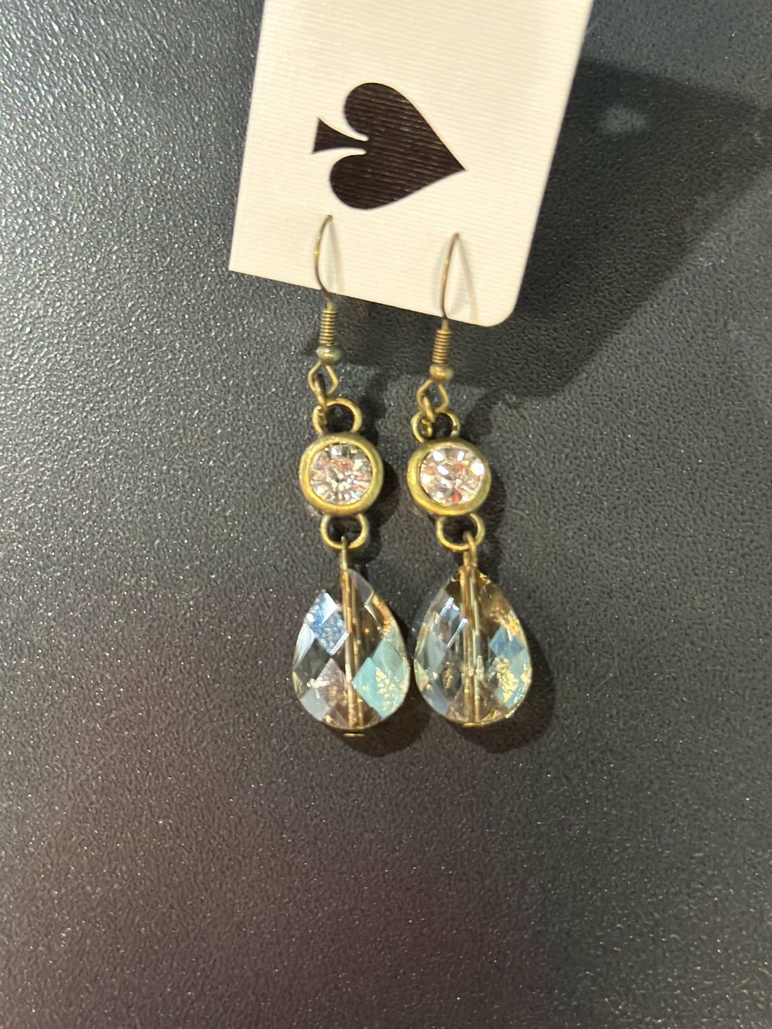 Double Bead Crystal Earrings