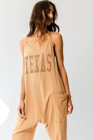 Texas Drop Crotch Solid Jumpsuit
